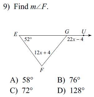 Find the measure of the angle indicated-example-1