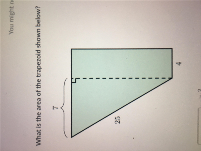 What is the area of the trapezoid shown below?-example-1