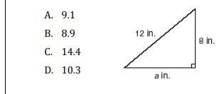 Which of the following represents the length of the missing side to the nearest tenth-example-1