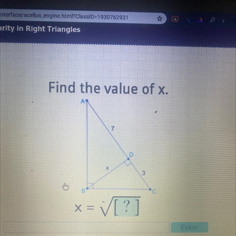 I need to find the value of x-example-1