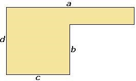 If a = 32 ft, b = 15 ft, c = 16 ft, and d = 19 ft, what is the area of the living-example-1