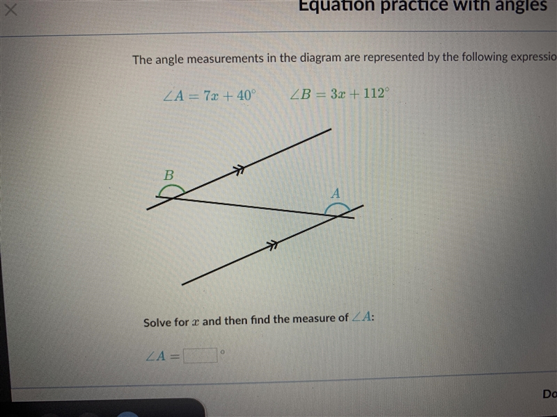 Equation with angles can someone please answer help please-example-1