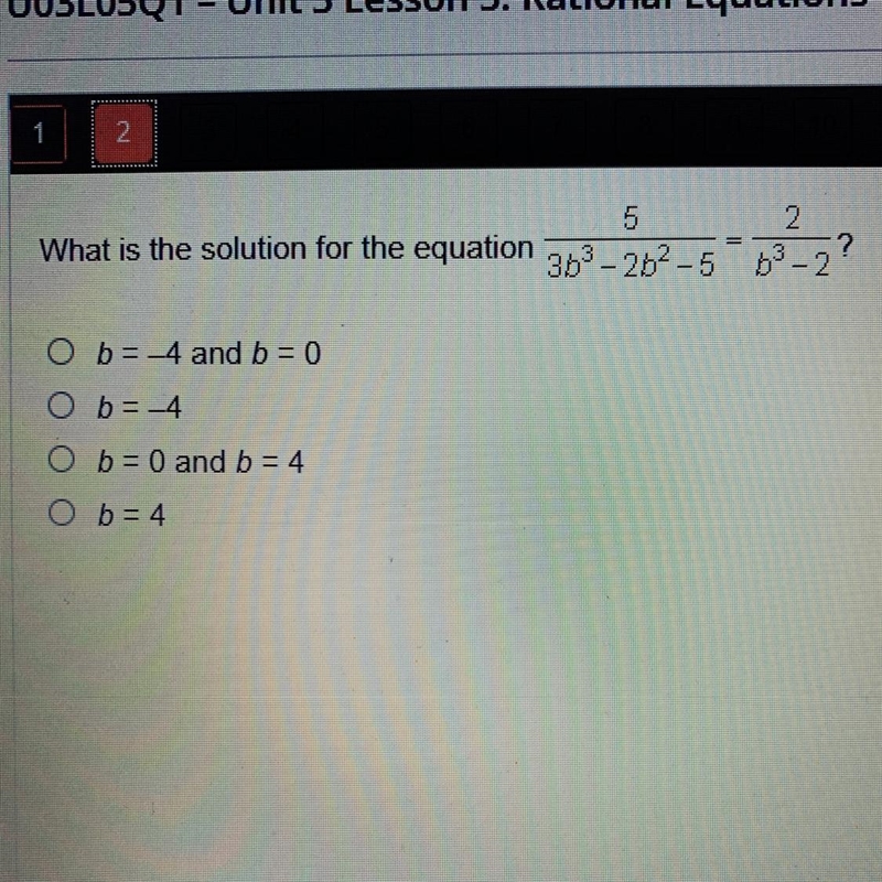 What is the solution for the equation 5/3b^3-2b^2-5= 2/b^3-2-example-1