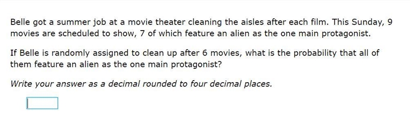 Please help! Correct answer only! Belle got a summer job at a movie theater cleaning-example-1