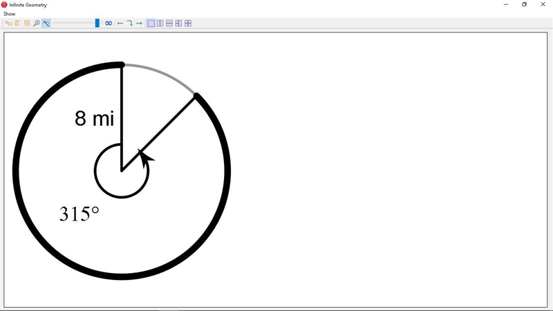 What is the circumference of this circle?-example-1