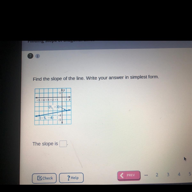 Find the slope of the line-example-1