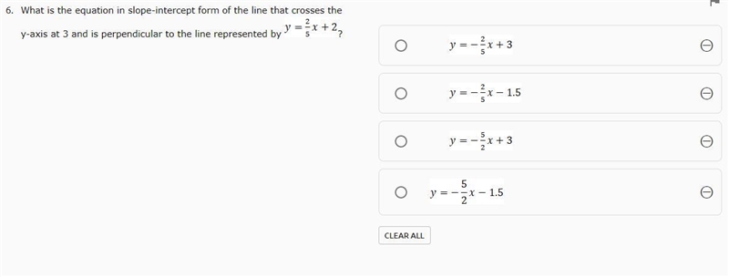 HELP What is the equation in slope-intercept form of the line that crosses the y-axis-example-1