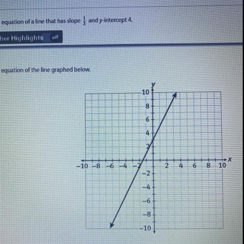 5. Write the equation of the line graphed below.-example-1