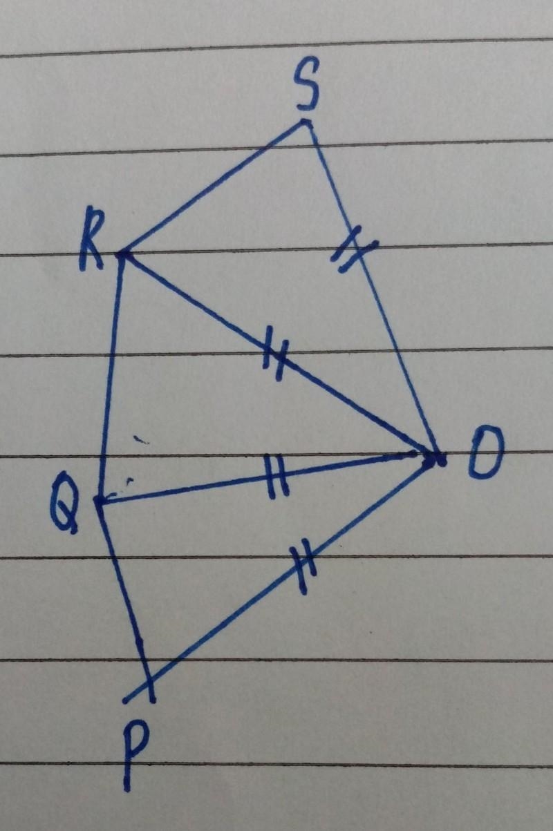 Based on the diagram , P, Q, R and S are four vertices of a regular polygon with centre-example-1