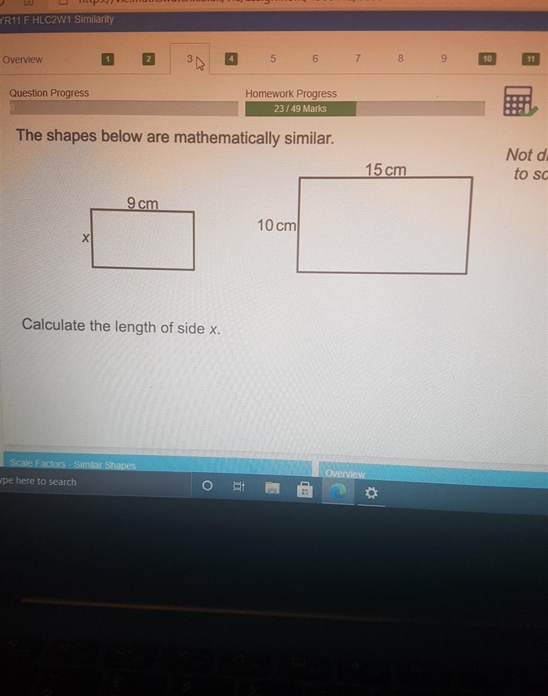 The shapes below are mathematically simillar ​-example-1