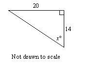 Find the value of x to the nearest degree. A. 35 B. 28 C. 51 D. 55-example-1