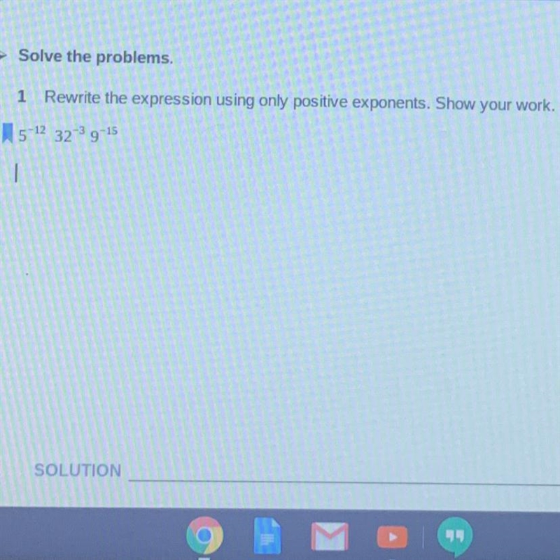 Rewrite the expression using only positive exponents. PLEASE HELP!!!!-example-1