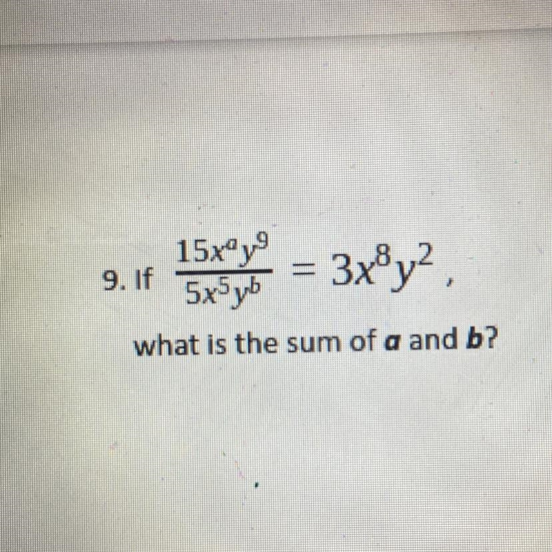 What is the sum of a and b?-example-1