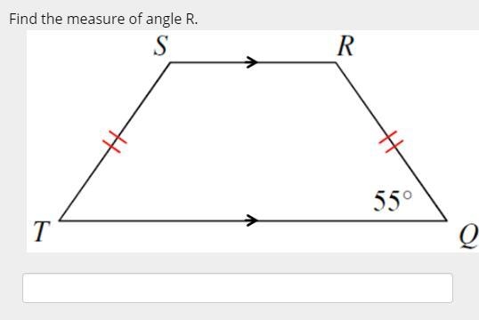 Find the measure of angle R.-example-1