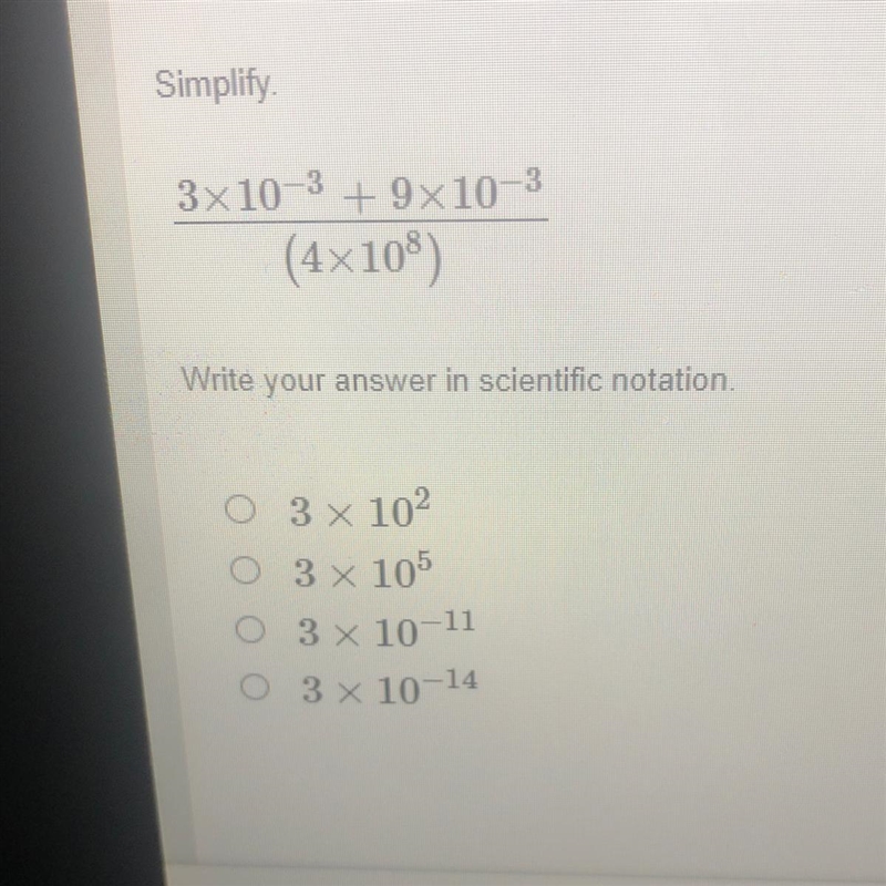 HELP PLS. In scientific notation and simplify-example-1