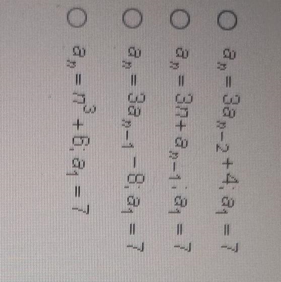 A sequence is defined by the explicit formula an=3n+4 Which recursive formula represents-example-1