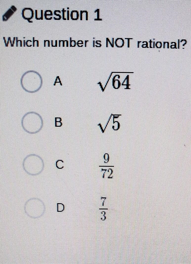 Which is not a rational ​-example-1