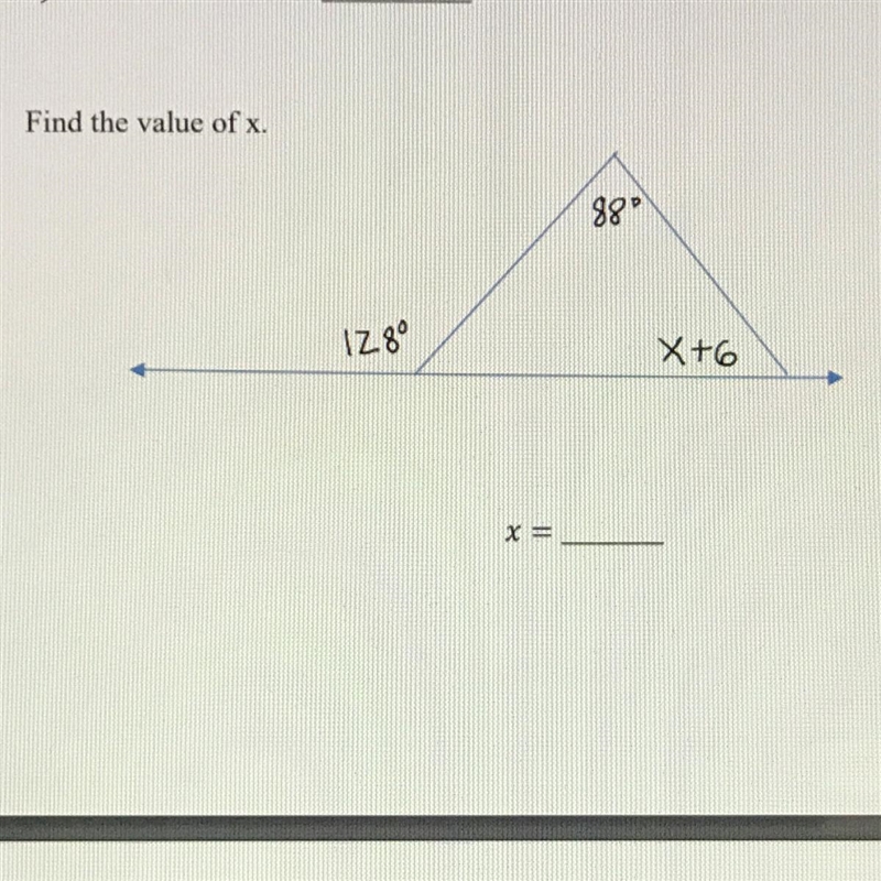 6. Find the value of x.-example-1