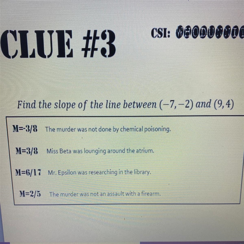 Find the slope? Work on how you got answer please-example-1