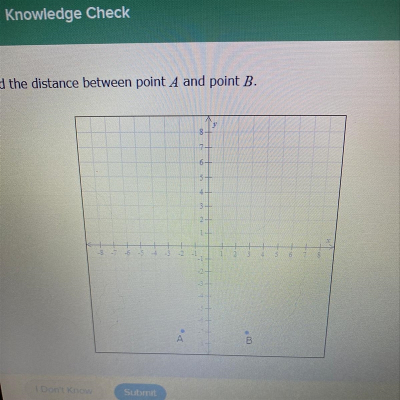 Find the distance between point a and point b-example-1