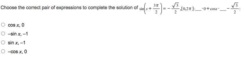 Choose the correct pair of expressions to complete the solution-example-1