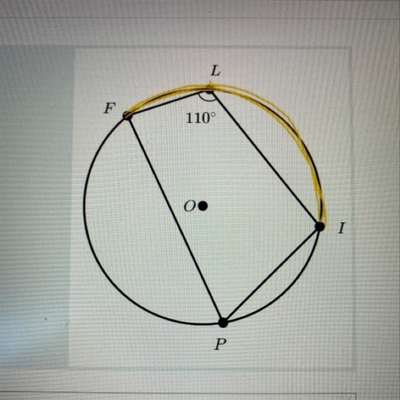 What is the measure of arc FLI?-example-1