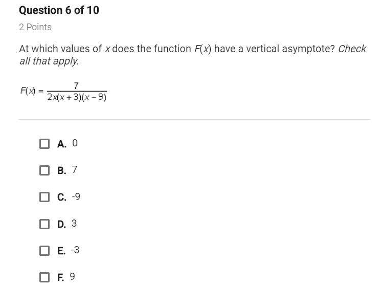 At which values of x does the function f(x) have a vertical asymptote-example-1