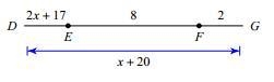 How do I find DG. A. 3 B. -7 c. 16 d. 13-example-1