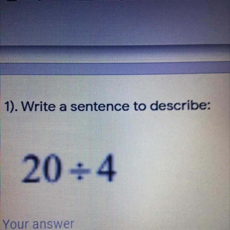 Write a sentence to describe: 20:4-example-1