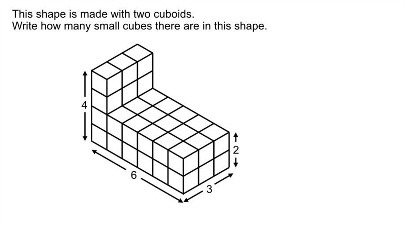 These cuboids are made from small cubes. Write how many small cubes there are in each-example-1