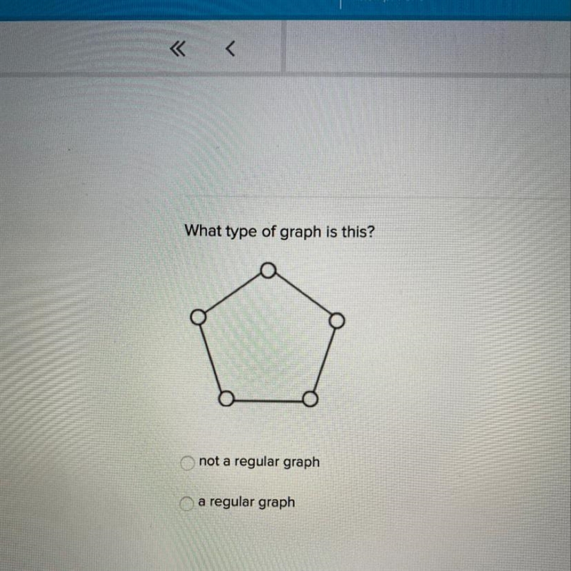 What type of graph is this? not a regular graph a regular graph-example-1