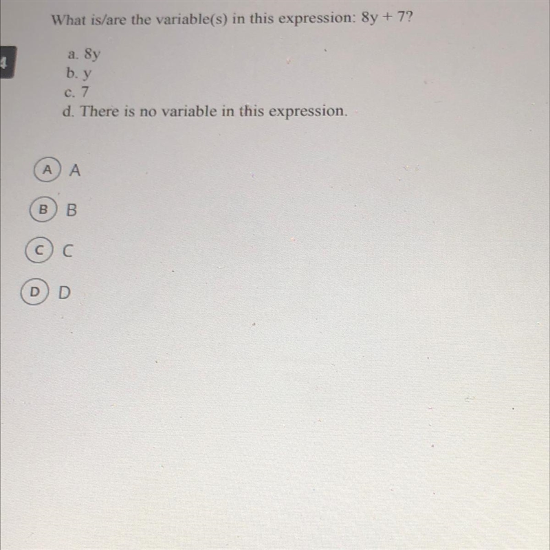 What is/are the variable(s) in this expression-example-1