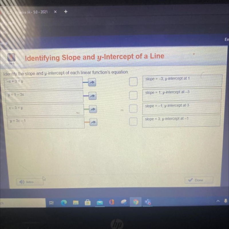 Ldentifying Slope and y-Intercept of a Line y ldentity the slopo and y-intercept of-example-1