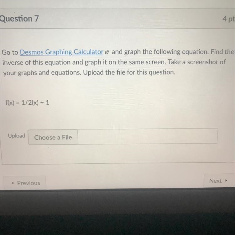 F(x) = 1/2(x) + 1 Find the Inverse-example-1