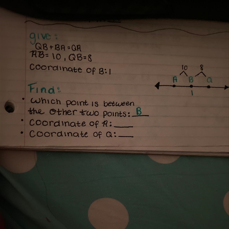 What is the coordinates of A and Q-example-1