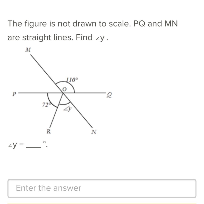 Which figure is not drawn to the scale. PQ and MN are straight lines. Find-example-1