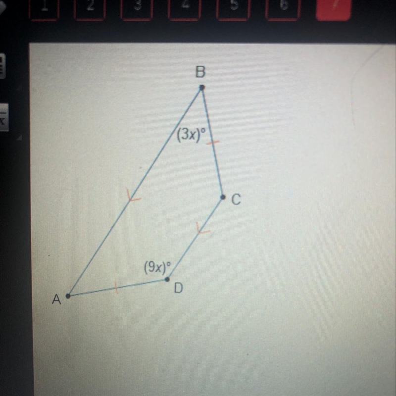 What is the value of x in trapezoid ABCD? x=15 x=20 x=45 X=60-example-1