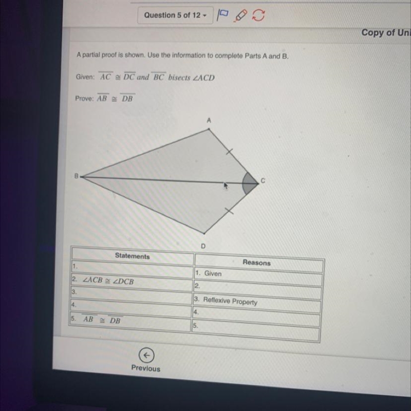 HELP PLEASE ASAP URGENT PLSPLSPLSPLS Select the correct statement for line 4 A. Triangle-example-1