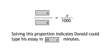 Donald can type 240 words in 6 minutes. How long will it take him to type a 1000-word-example-1