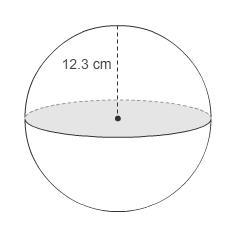 What is the exact volume of the sphere? 2481.156π cm³ 7263.39π cm³ 7790.83π cm³ 22807.05π cm-example-1