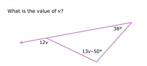 What is the value of v? (picture attached) PLEASE ANSWER ASAP!!!​-example-1