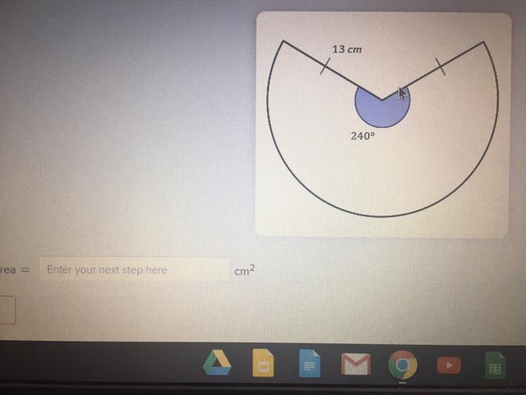 How do I find the area of the shape given, which is 2/3 of a circle?-example-1