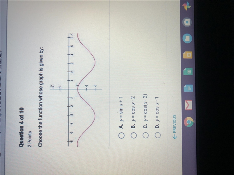 Choose the function whose graph is given by-example-1