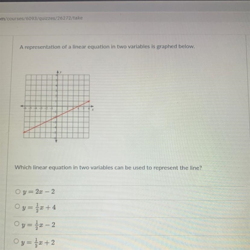 HELP ME PLEASE! A representation of a linear equation in two variables is graphed-example-1