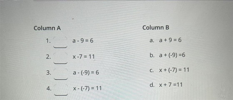 Match each subtraction equation with its addition equation-example-1