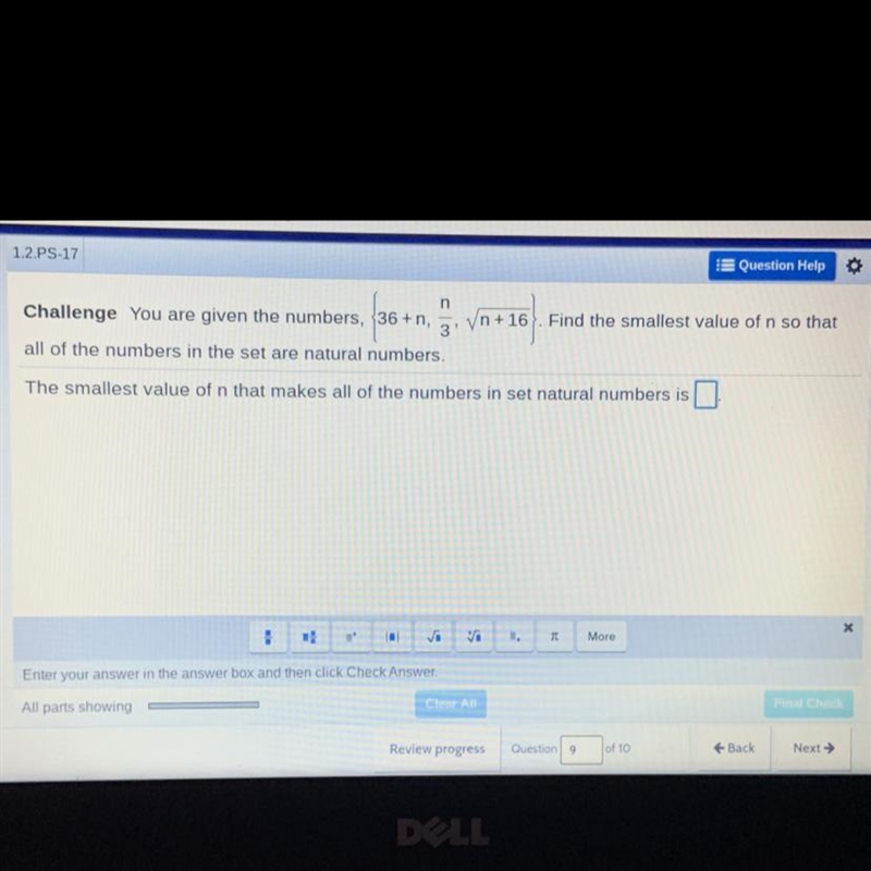 What’s the smallest value of n?-example-1