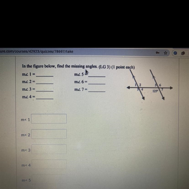 In the figure below find the missing angles￼-example-1