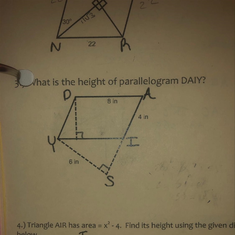 How do i calculate the height?-example-1