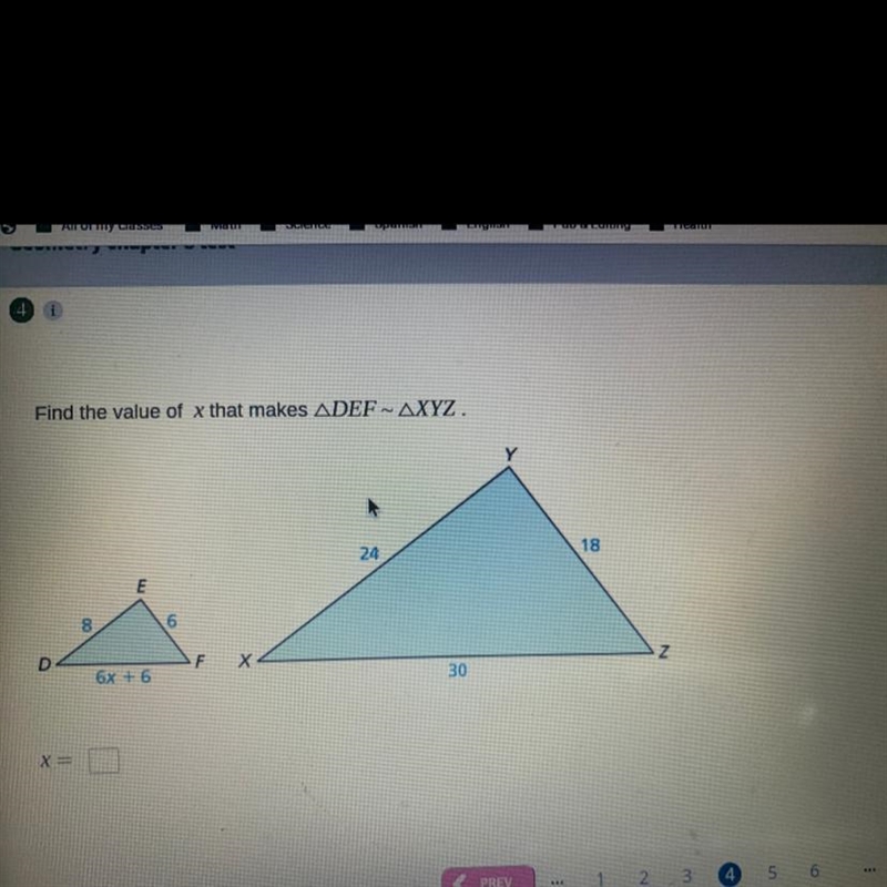 Find the value of X please-example-1