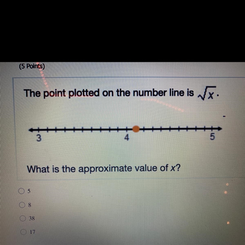 What is the approximate value of x?-example-1